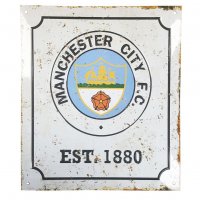 Металлическая табличка Retro Logo ФК Манчестер Сити