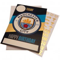 Поздравительная открытка Stickers ФК Манчестер Сити