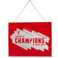 Металева табличка Champions Of Europe ФК Ліверпуль