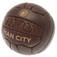Футбольный кожаный мини-мяч Retro ФК Манчестер Сити