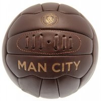 Футбольный кожаный мяч Retro ФК Манчестер Сити